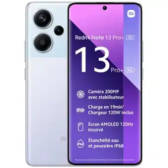 Auchan Smartphone Xiaomi Redmi Note 13 Pro+ 5G offre