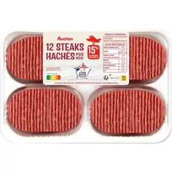 Auchan Steaks Hachés Pur Bœuf Auchan offre