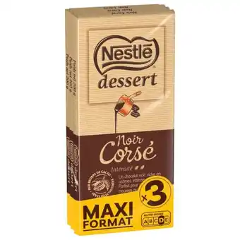 Auchan Tablettes De Chocolat Noir Corsé Nestlé Dessert offre