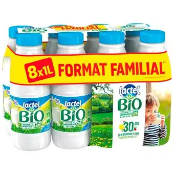Auchan Lait Bio Demi-Écrémé Lactel offre