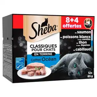 Auchan Coffret De Terrines Aux Poissons Sheba offre