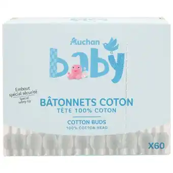 Auchan Bâtonnet De Coton Auchan Baby offre