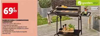 Auchan Supermarché GARDENSTAR BARBECUE FAMILLY CHARBON DE BOIS offre