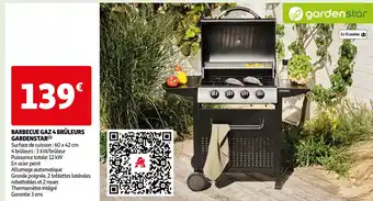 GARDENSTAR BARBECUE GAZ 4 BRÛLEURS