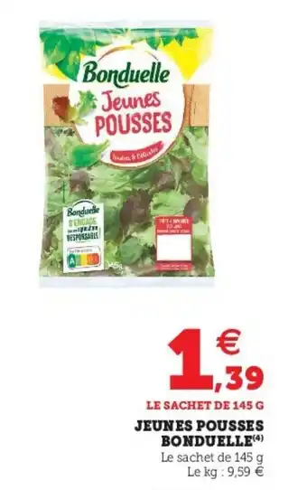 Super U Jeunes pousses bonduelle offre