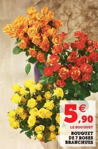 Super U Bouquet de 7 roses branchues offre