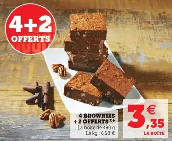 Super U 4 Brownies + 2 offerts offre