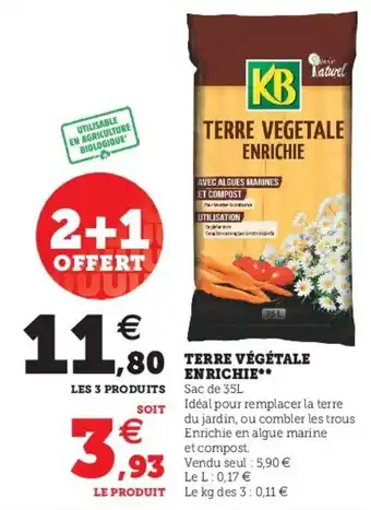 Super U Terre végétale enrichie offre