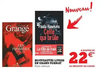 Super U Nouveautés livres en grand format offre