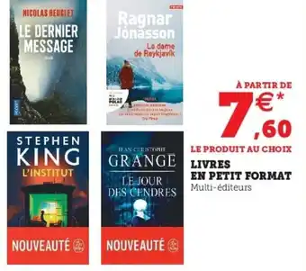Super U Livres en petit format offre