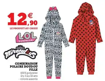Super U Combinaison polaire doudou fille offre