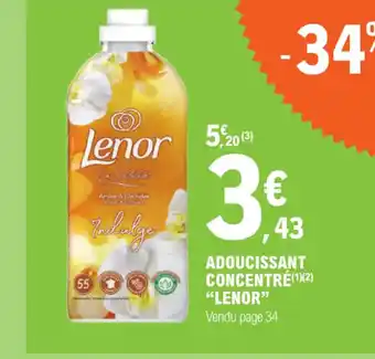 E.Leclerc ADOUCISSANT CONCENTRÉ(1X2) "LENOR" offre