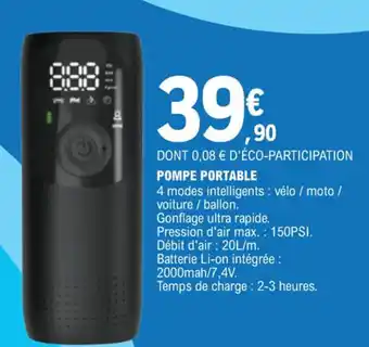 E.Leclerc POMPE PORTABLE offre