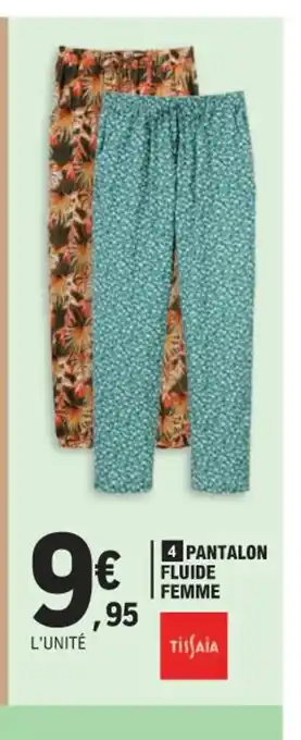 E.Leclerc 4 PANTALON FLUIDE FEMME offre