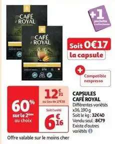 Auchan Supermarché Café royal - capsules offre
