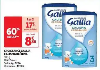 Auchan Supermarché Blédina - croissance gallia calisma offre