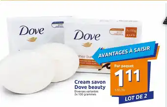 Action Cream savon Dove beauty offre