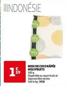 Auchan Holyfruits - noix de coco rapee offre
