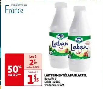 Auchan Lactel - lait fermente laban offre