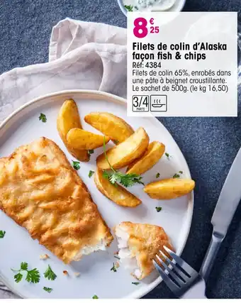 Croque Gel Filets de colin d'Alaska façon fish & chips offre