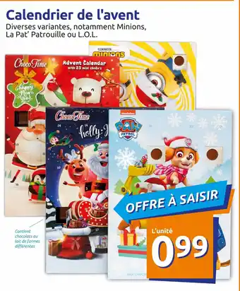 Action Calendrier de l'avent offre