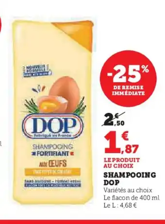 Hyper U SHAMPOOING dop offre
