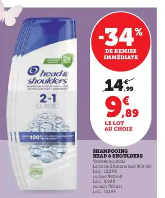 Hyper U SHAMPOOING HEAD & SHOULDERS offre