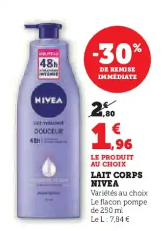 Hyper U LAIT CORPS NIVEA offre