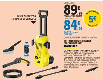 E.Leclerc NETTOYEUR HAUTE PRESSION offre