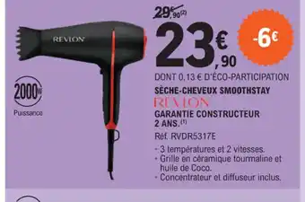 E.Leclerc SÈCHE-CHEVEUX SMOOTHSTAY offre