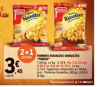 E.Leclerc POMMES RISSOLÉES SURGELÉES "FINDUS" offre