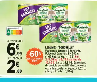 E.Leclerc LÉGUMES "BONDUELLE" offre