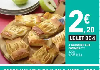 E.Leclerc 4 JALOUSIES AUX POMMES offre