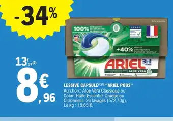 E.Leclerc LESSIVE CAPSULE ARIEL PODS offre