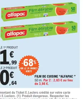 E.Leclerc FILM DE CUISINE "ALFAPAC offre