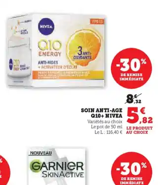 Super U SOIN ANTI-AGE Q10+ NIVEA offre