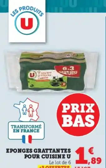 Super U EPONGES GRATTANTES POUR CUISINE U offre