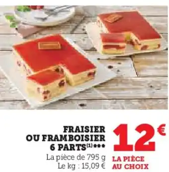 Super U FRAISIER OU FRAMBOISIER 6 PARTS (1) *** offre