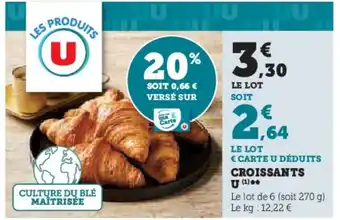 Super U CROISSANTS U offre