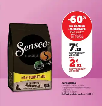 Super U CAFE SENSEO offre