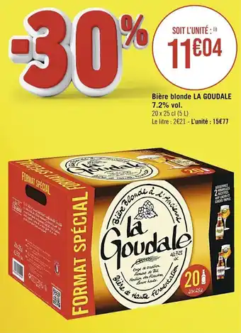 Casino Supermarchés Bière blonde LA GOUDALE offre