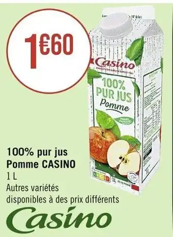 100% pur jus Pomme CASINO