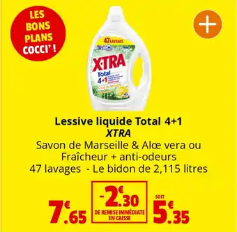 Coccinelle Supermarché Lessive liquide Total 4+1 XTRA offre