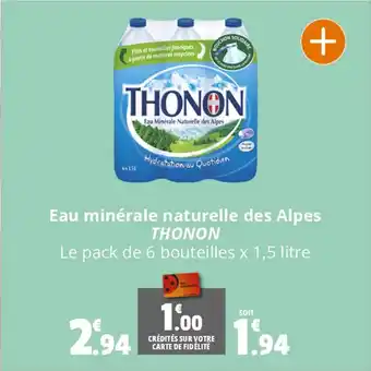Coccinelle Supermarché Eau minérale naturelle des Alpes THONON offre