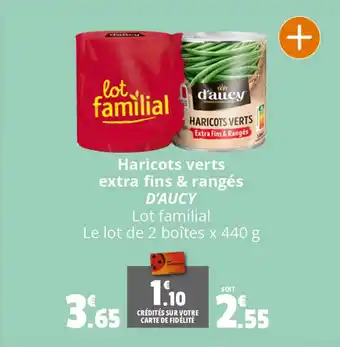 Coccinelle Supermarché Haricots verts extra fins & rangés D'AUCY offre