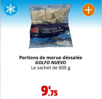Portions de morue déssalée GOLFO NUEVO Le sachet de 800 g