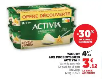 U Express YAOURT AUX PROBIOTIQUES ACTIVIA offre