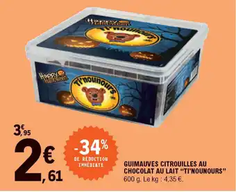 E.Leclerc Guimauves citrouilles au Chocolat au lait offre