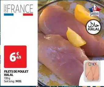 Auchan Supermarché Halal - filets de poulet offre