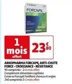 Auchan Arkopharma - forcapil anti-chute force-croissance-résistance offre